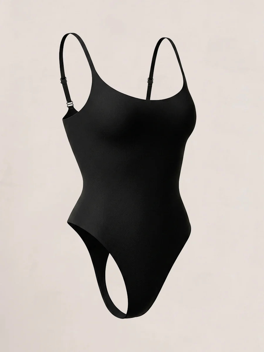 Shapermint Essentials All Day Every Day Scoop Neck Thong Bodysuit
