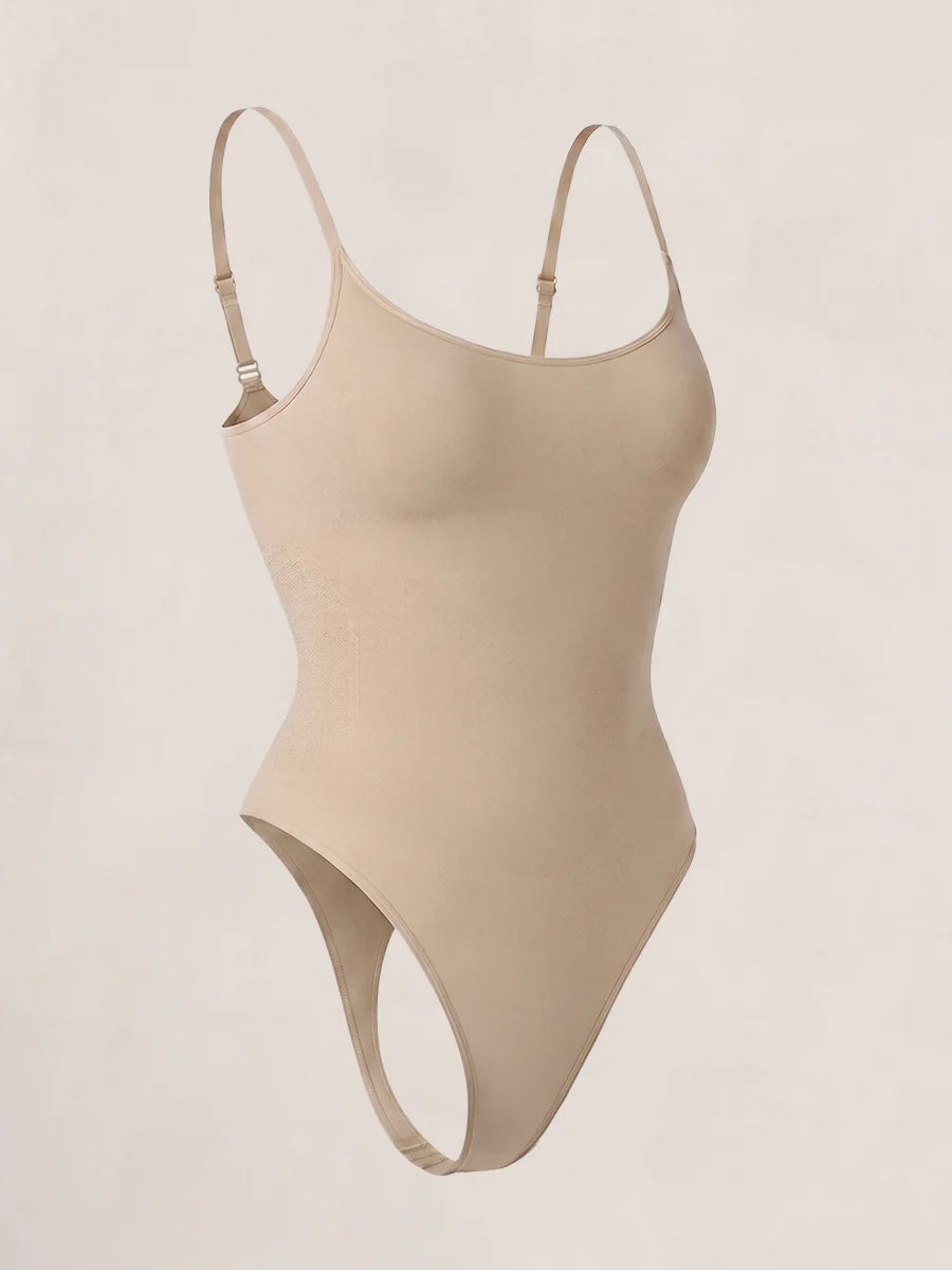 Shapermint Essentials All Day Every Day Scoop Neck Thong Bodysuit