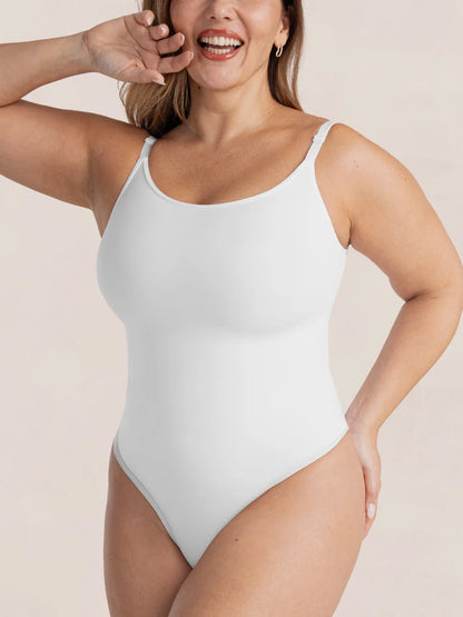 Shapermint Essentials All Day Every Day Scoop Neck Thong Bodysuit